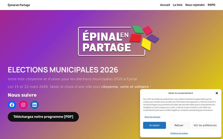 Screenshot ta' epinalenpartage.fr
