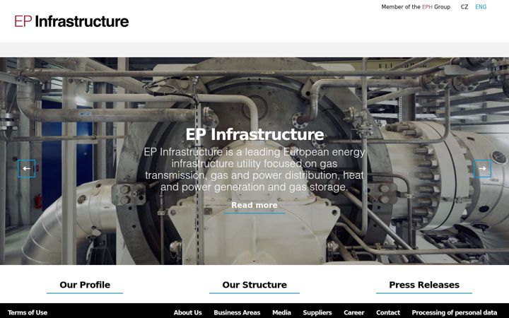 Screenshot di epinfrastructure.cz