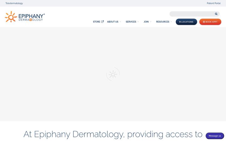 Screenshot of epiphanydermatology.com