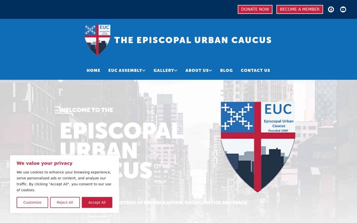Screenshot stránky episcopalurbancaucus.org