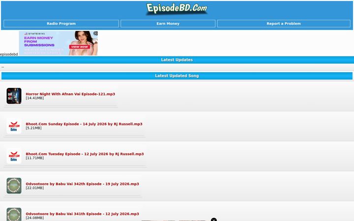 Screenshot of episodebd.com