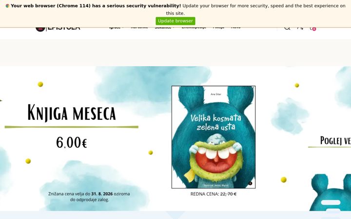 Ekrānuzņēmums no epistola.si