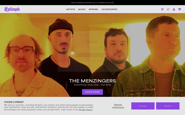Screenshot of epitaph.com