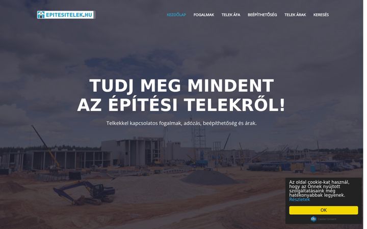 Skærmbillede af epitesitelek.hu
