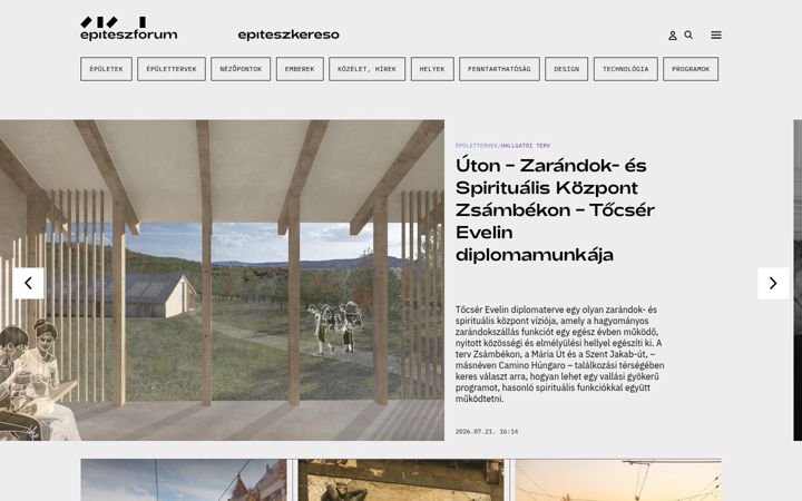 Screenshot of epiteszforum.hu