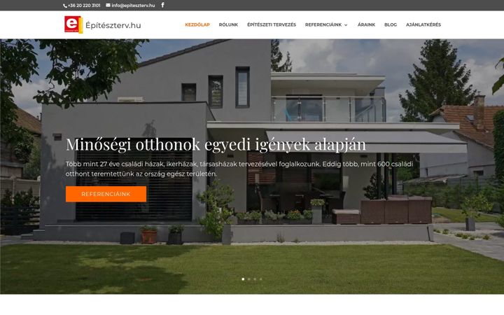 Screenshot ta' epiteszterv.hu