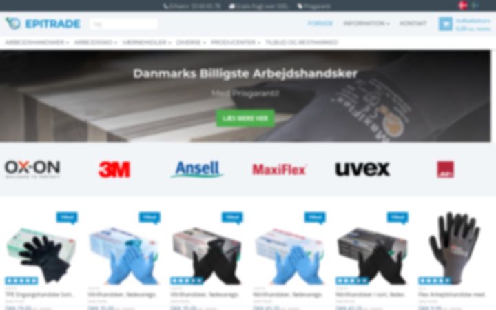 Skärmbild av epitrade.dk