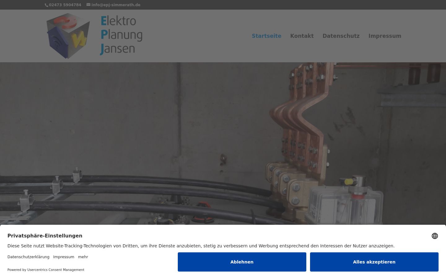 Screenshot des Einwilligungsbanners vor jeglicher Interaktion