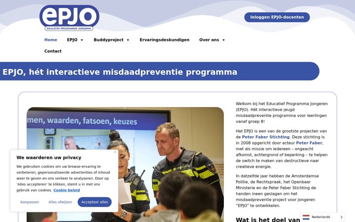 Skärmbild av epjo.nl