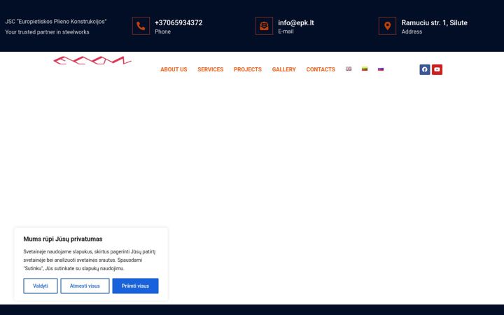 Snímek obrazovky epk.lt