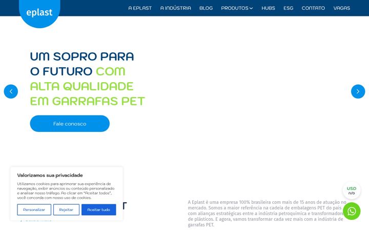 Ekraanipilt saidist eplast.com.br