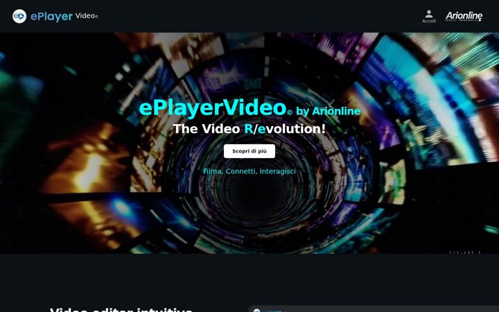 Captură de ecran a eplayervideo.it
