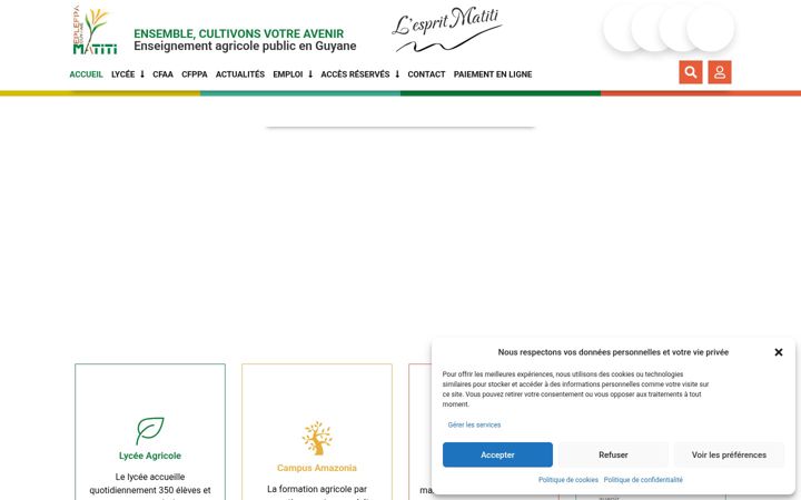Screenshot ta' eplefpa-guyane.fr