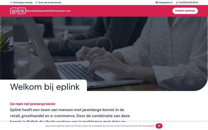 Skärmbild av eplink.nl