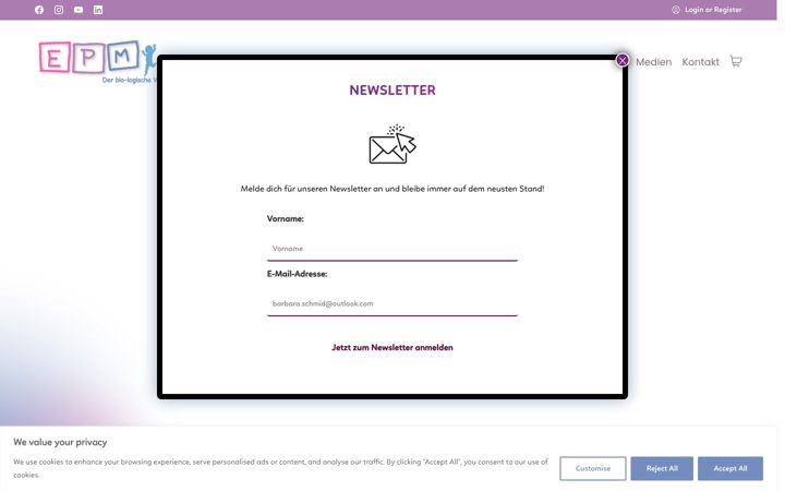 Screenshot van epm-paedagogik.ch