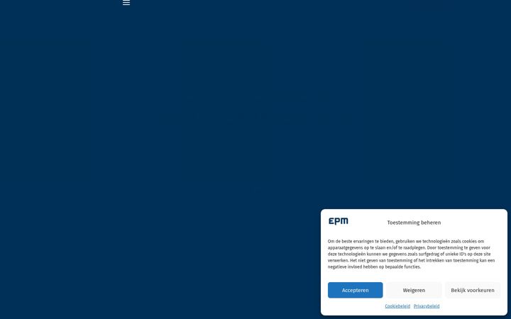 Skärmbild av epm.nl