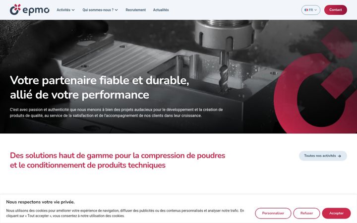 Screenshot ta' epmo.fr