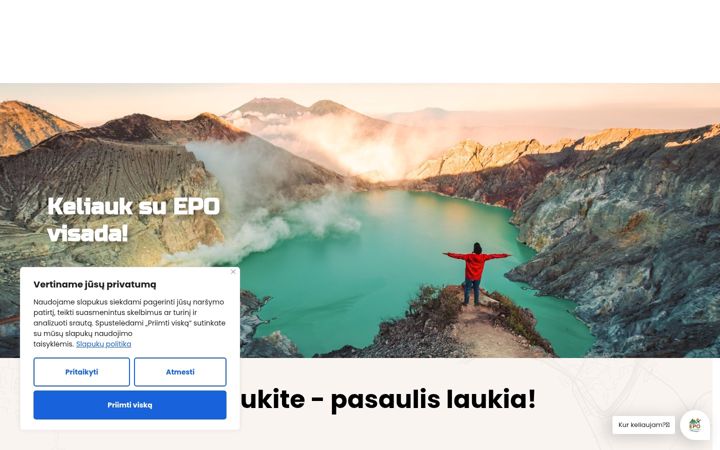 Snímek obrazovky epo.lt