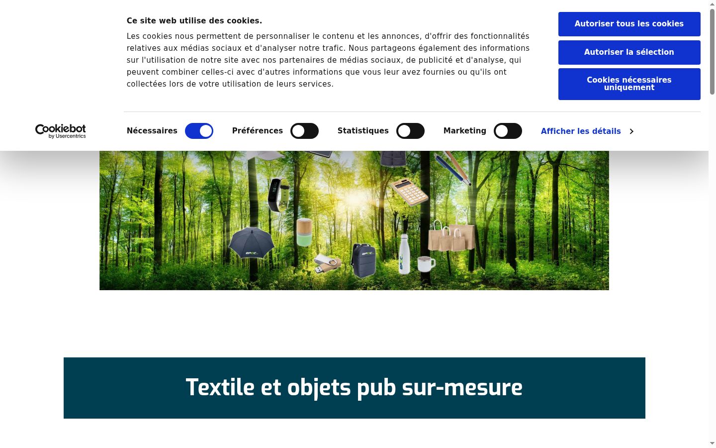 Screenshot des Einwilligungsbanners vor jeglicher Interaktion