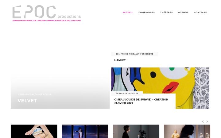 Posnetek zaslona epoc-productions.net