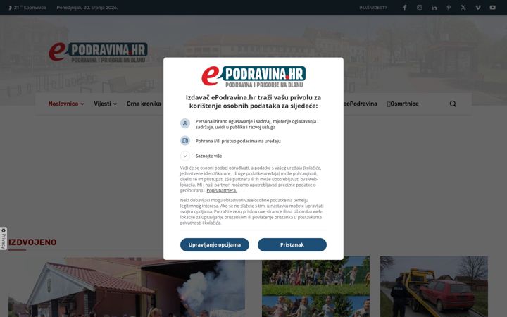 Screenshot of epodravina.hr