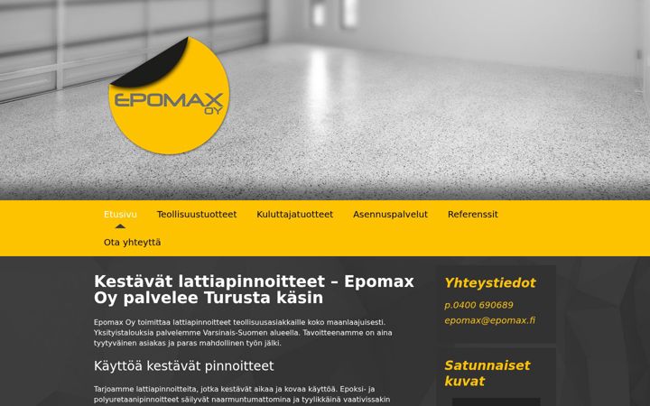 Ekrānuzņēmums no epomax.fi
