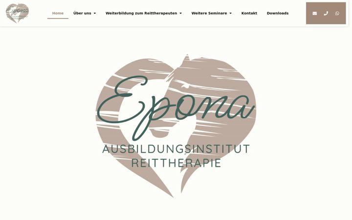 Screenshot von epona-ausbildungsinstitut.de