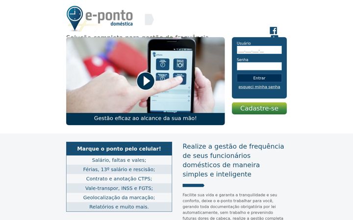 Ekraanipilt saidist epontodomestica.com.br
