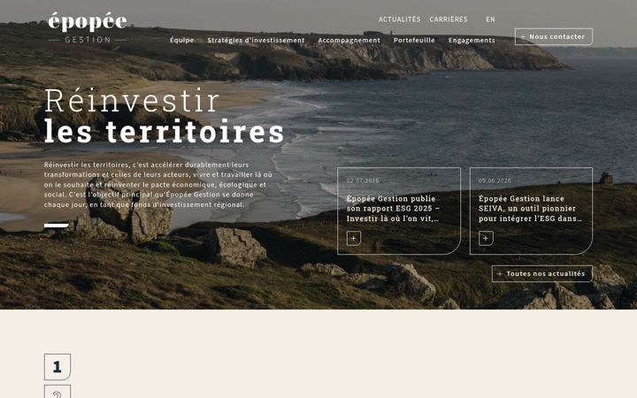 Screenshot stránky epopeegestion.fr