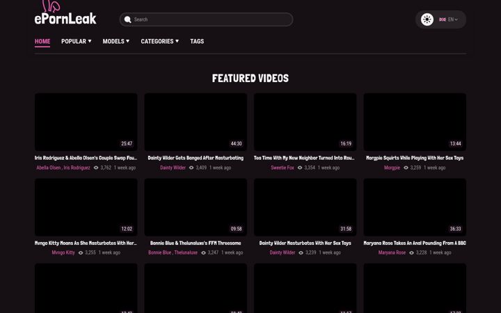 Screenshot of epornleak.com