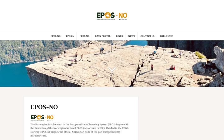 Screenshot von epos-no.uib.no