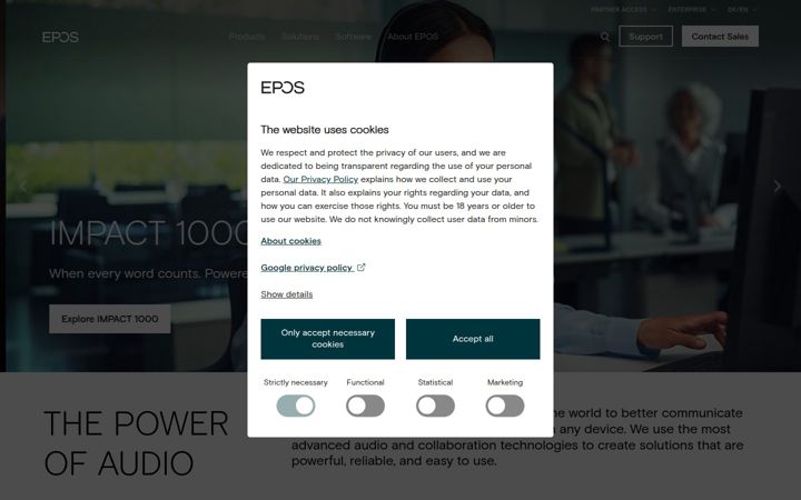Screenshot of eposaudio.com