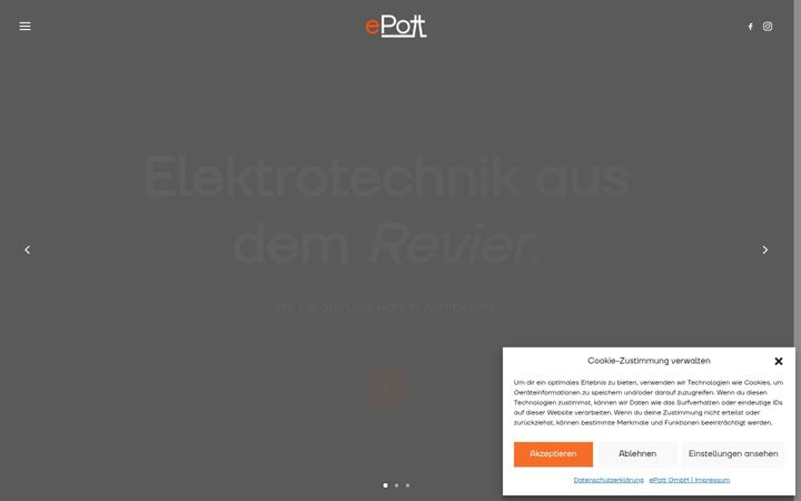 Screenshot von epott-ruhr.de