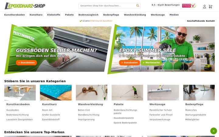 Screenshot von epoxidharz-shop.de