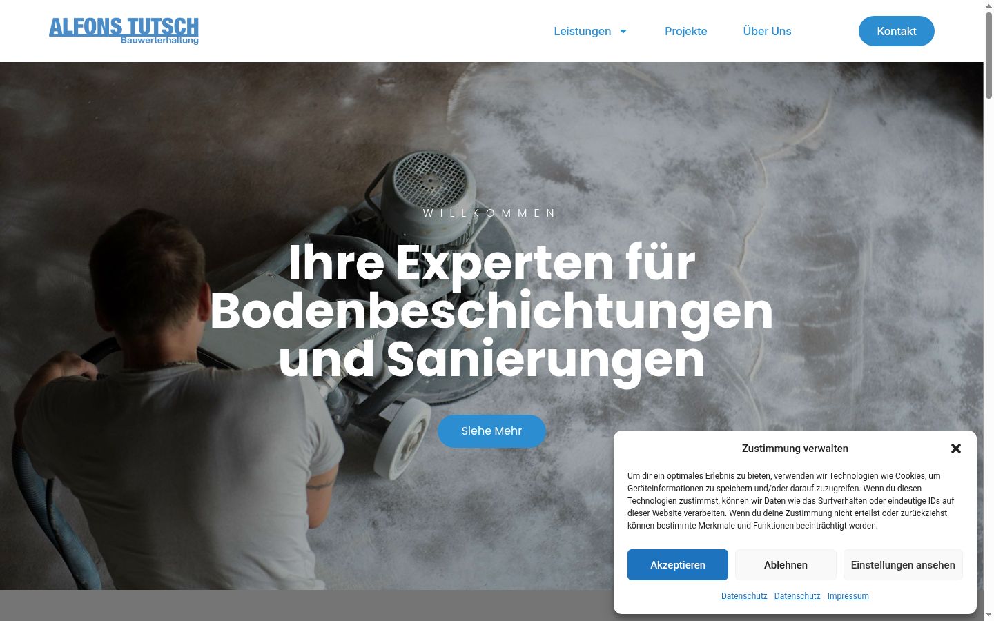 Screenshot tal-banner tal-kunsens muri qabel kwalunkwe interazzjoni