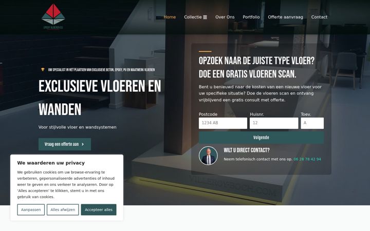 Screenshot stránky epoxy-vloeren.eu