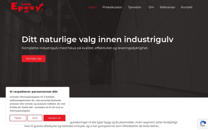 Screenshot von epoxysor.no