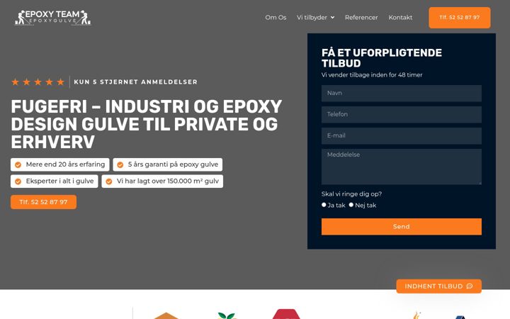 Ekrānuzņēmums no epoxyteam.dk