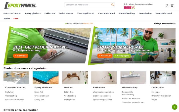 Skärmbild av epoxywinkel.nl