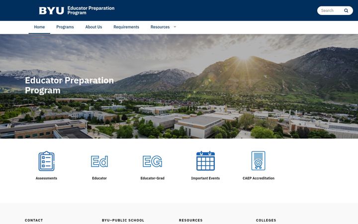 Screenshot of epp.byu.edu