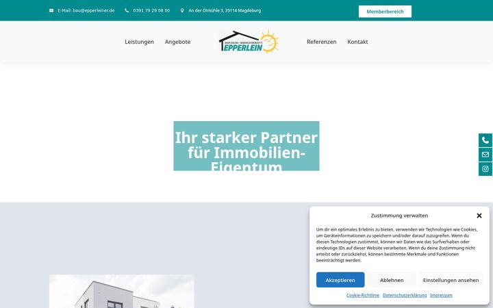 Kuvakaappaus sivustosta epperleiner.de