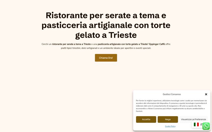 Screenshot stránky eppingercaffetrieste.eu