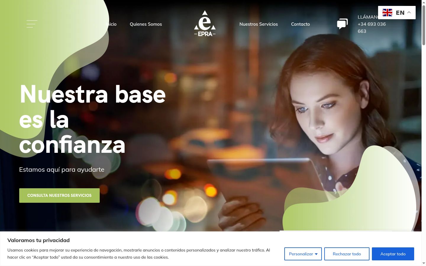 Capture d'écran de la bannière de consentement affichée avant toute interaction