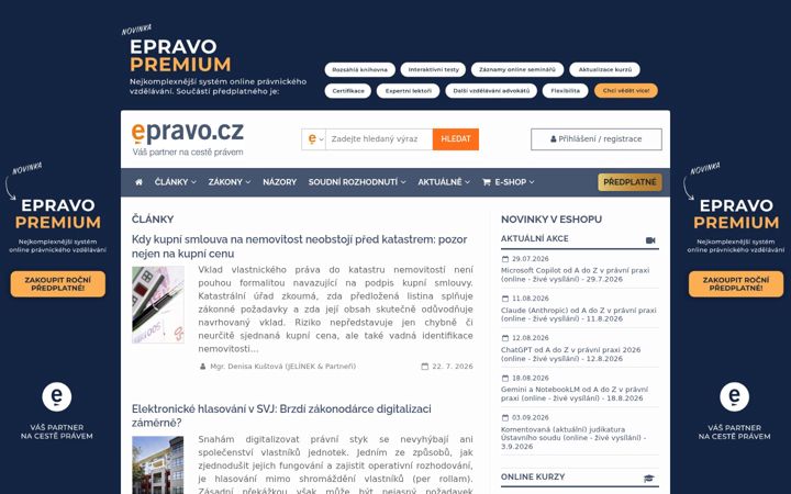 Екранна снимка на epravo.cz