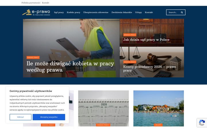 Screenshot of eprawo.com.pl