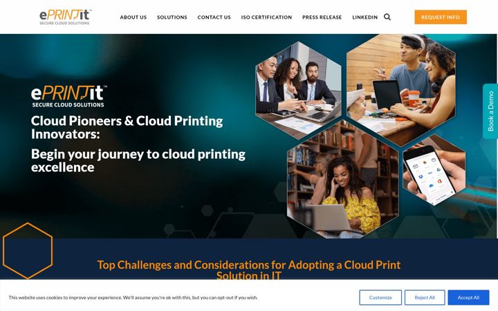 Screenshot of eprintitsaas.com