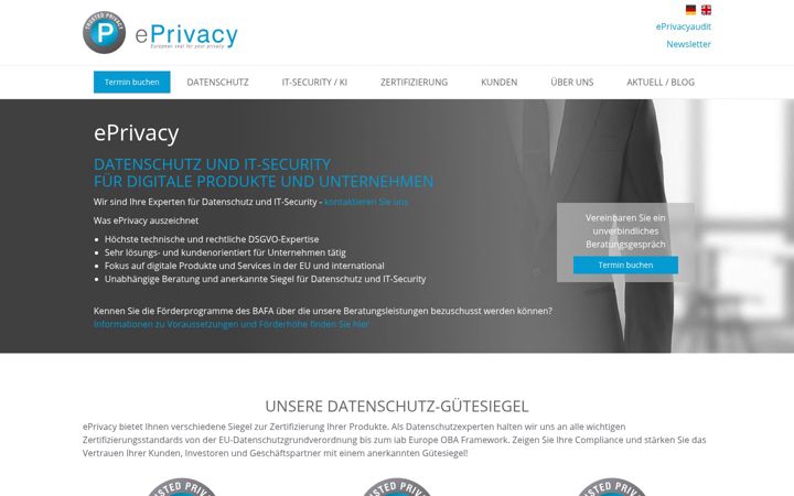Ekraanipilt saidist eprivacy.eu