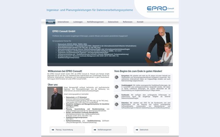Ekrānuzņēmums no epro-consult.de