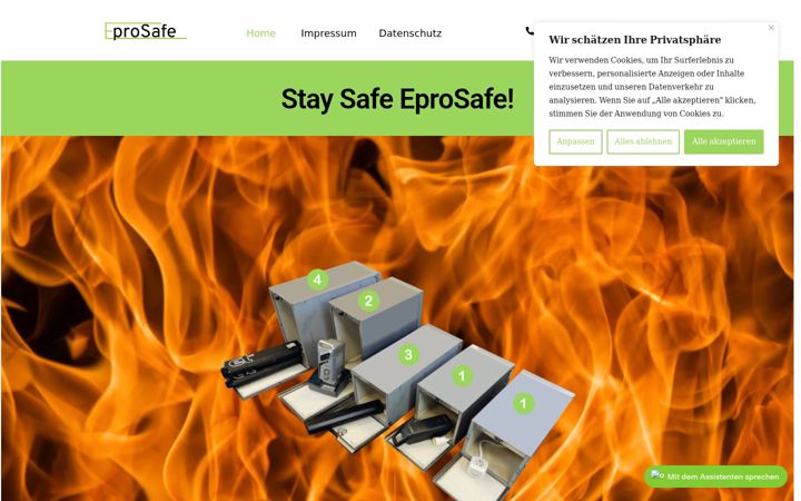 Ekrānuzņēmums no eprosafe.de