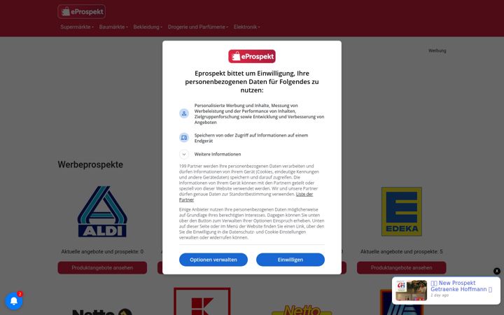 Skærmbillede af eprospekt.net